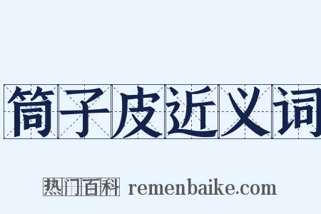 筒子皮近义词是什么意思的图片